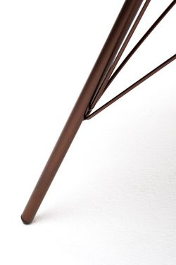 "Конте" интерьерный стол из HPL круглый Ø70см, цвет "дуб"