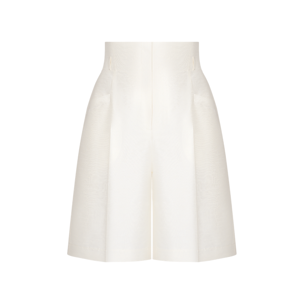 Бермуды с завышенной талией из шелка Дюпион