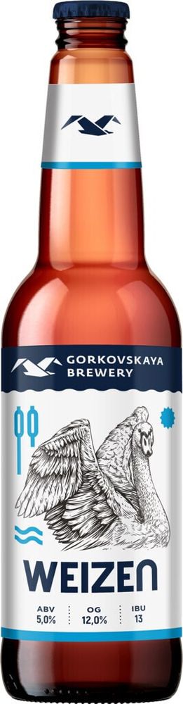 Пиво Горьковская Пивоварня Пшеничное / Gorkovskaya Brewery Weizen 0.44 - стекло