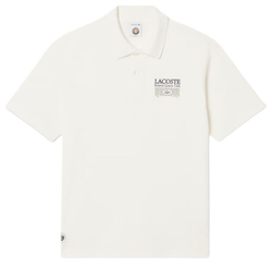 Теннисное поло Lacoste Roland-Garros Edition Petit Pique - white