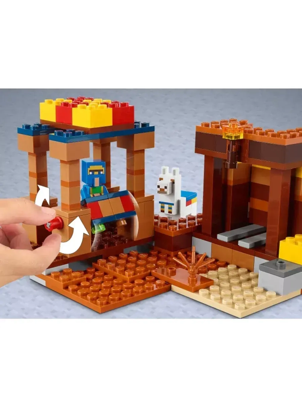 Конструктор Майнкрафт Торговый пост 213 деталей