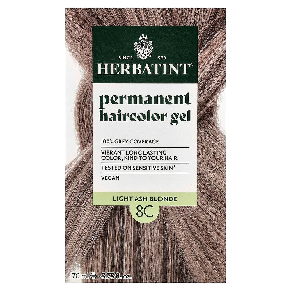 Herbatint, стойкая гель-краска для волос, 8C, светлый пепельный блондин, 135 мл (4,56 жидк. унции)