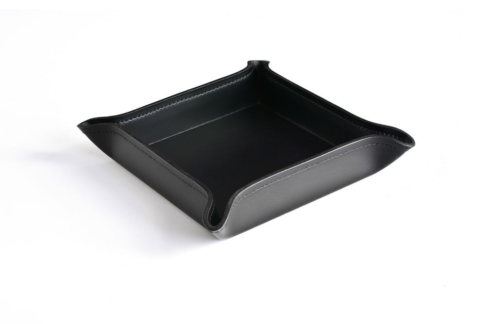 Лоток большой BUVARDO БИЗНЕС из кожи цвет ЧЕРНЫЙ
