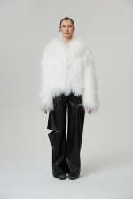 Шуба из ламы, Белая