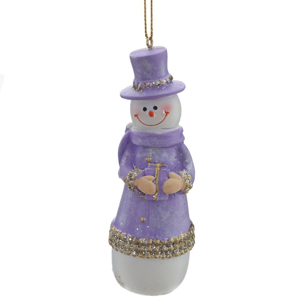 GAEM Фигурка декоративная подвесная "Снеговик", L4 W4 H11,5 см, 2в.