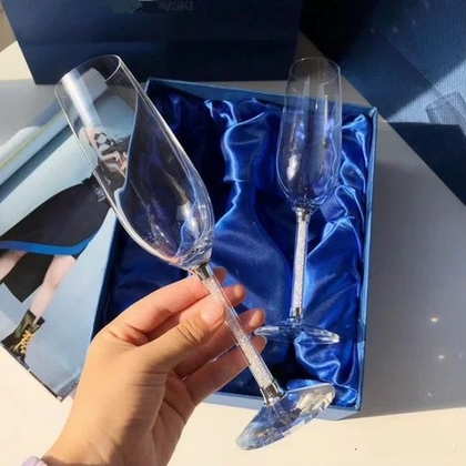 Хрустальные бокалы для шампанского в подарочной упаковке, 2 бокала, 200 мл