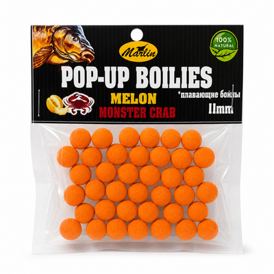 Бойлы Насадочные Плавающие "POP-UPS" в пакете №11 (20гр). МедоваяДыня&Краб