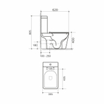 Унитаз-компакт безободковый WAVE ALEO Tornado1.0, гор,ниж,2-кн.арм, дюро,м/л,быстр,БЕЛЫЙ глянец NEW