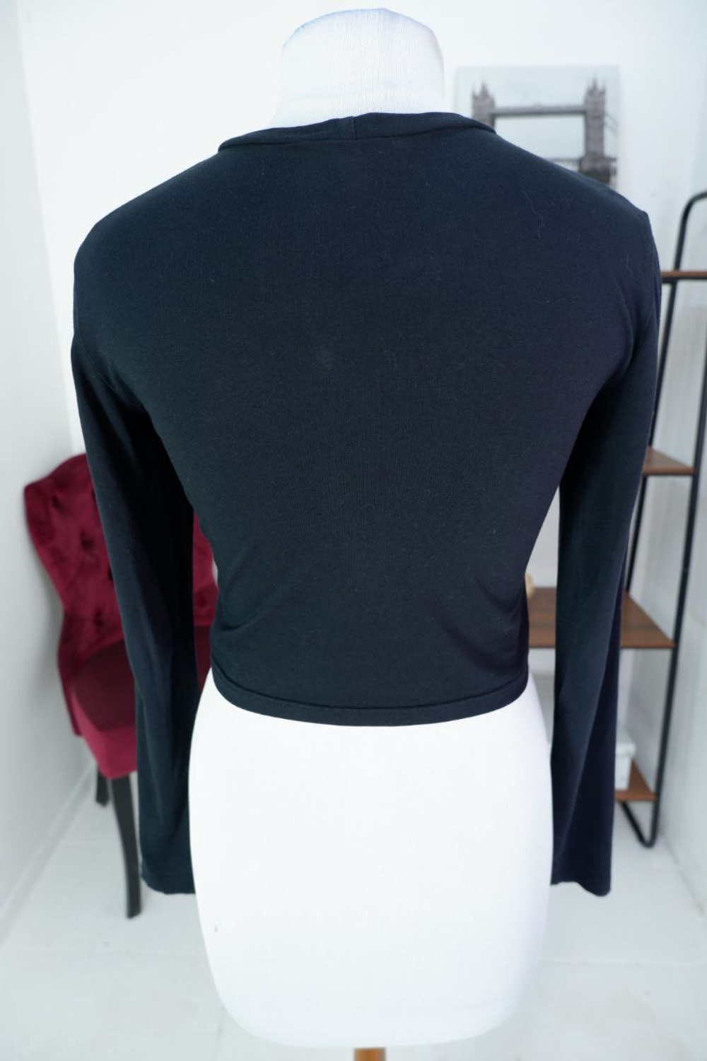 Футболка S&M с длинным рукавом базовая 46 размер