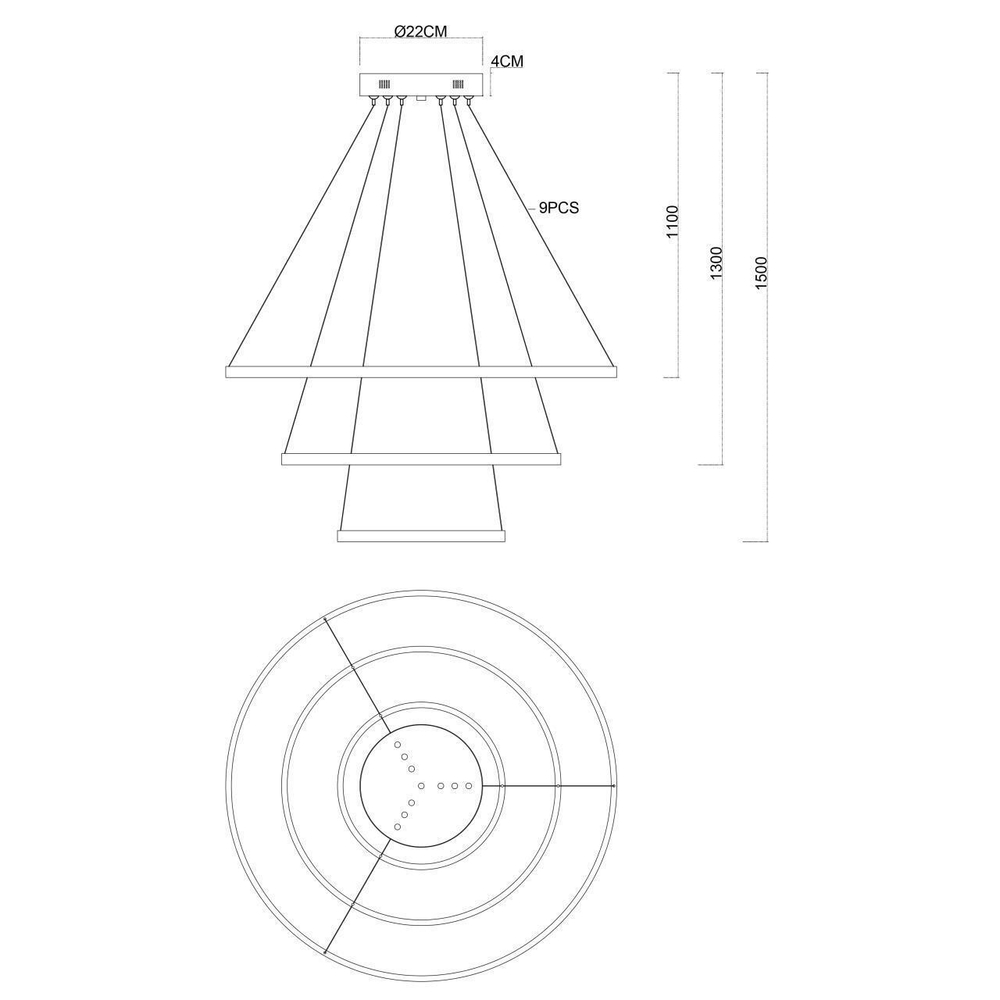 Основание для подвесного светильника Favourite Canopy 4591-220-9BL
