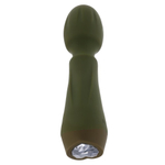 Мини-вибромассажёр цвета хаки Heartfelt - 13,4 см.