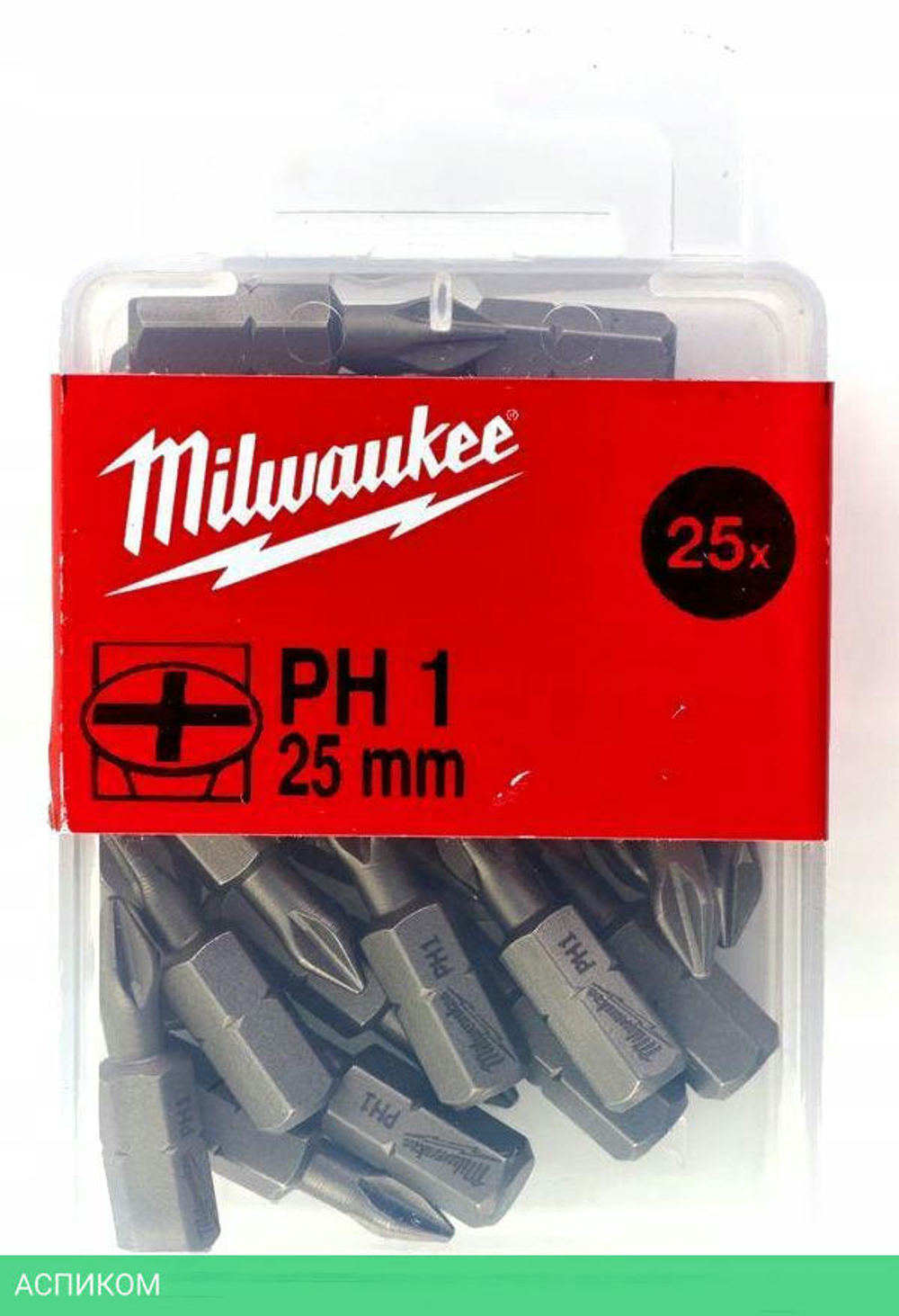 Бита Milwaukee PH1 25мм 25шт (4932399586)