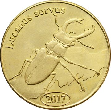 Жетон 500 рупий 2017 Индонезия (остров Суматра) «Жук-олень»