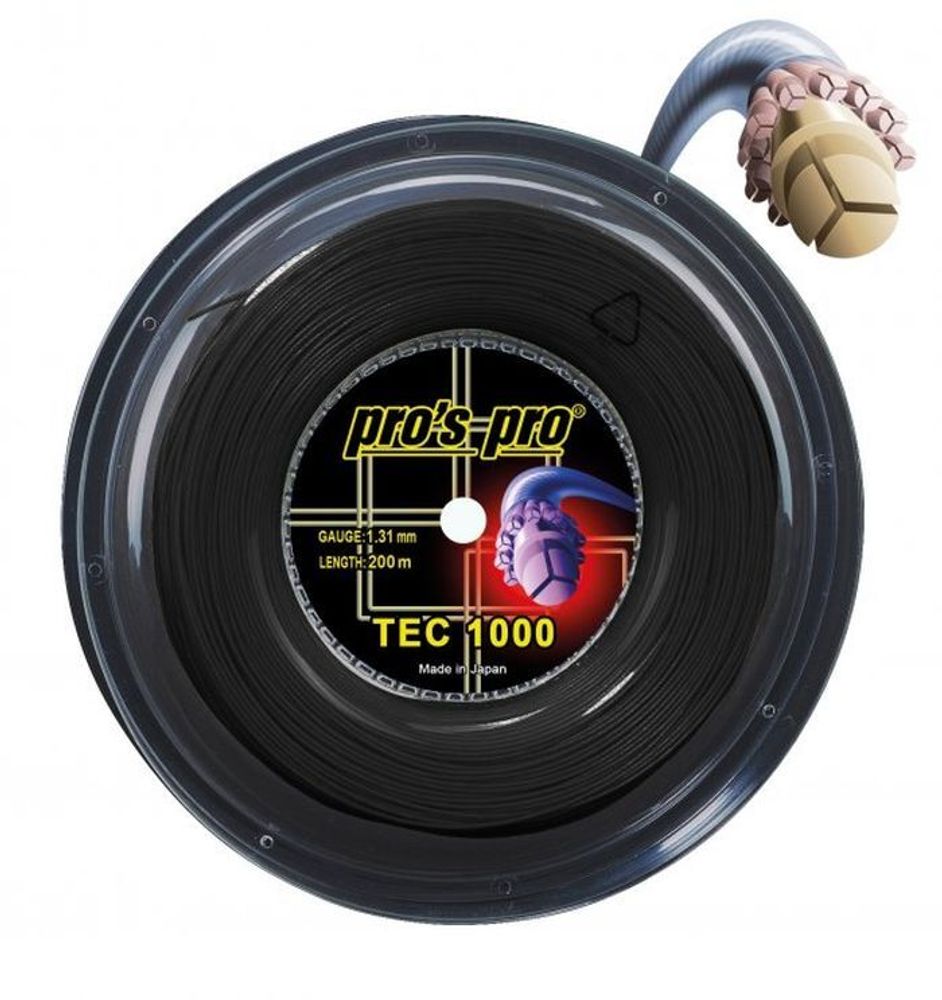 Теннисные струны Pro&#39;s Pro Tec 1000 (200 m) - черный