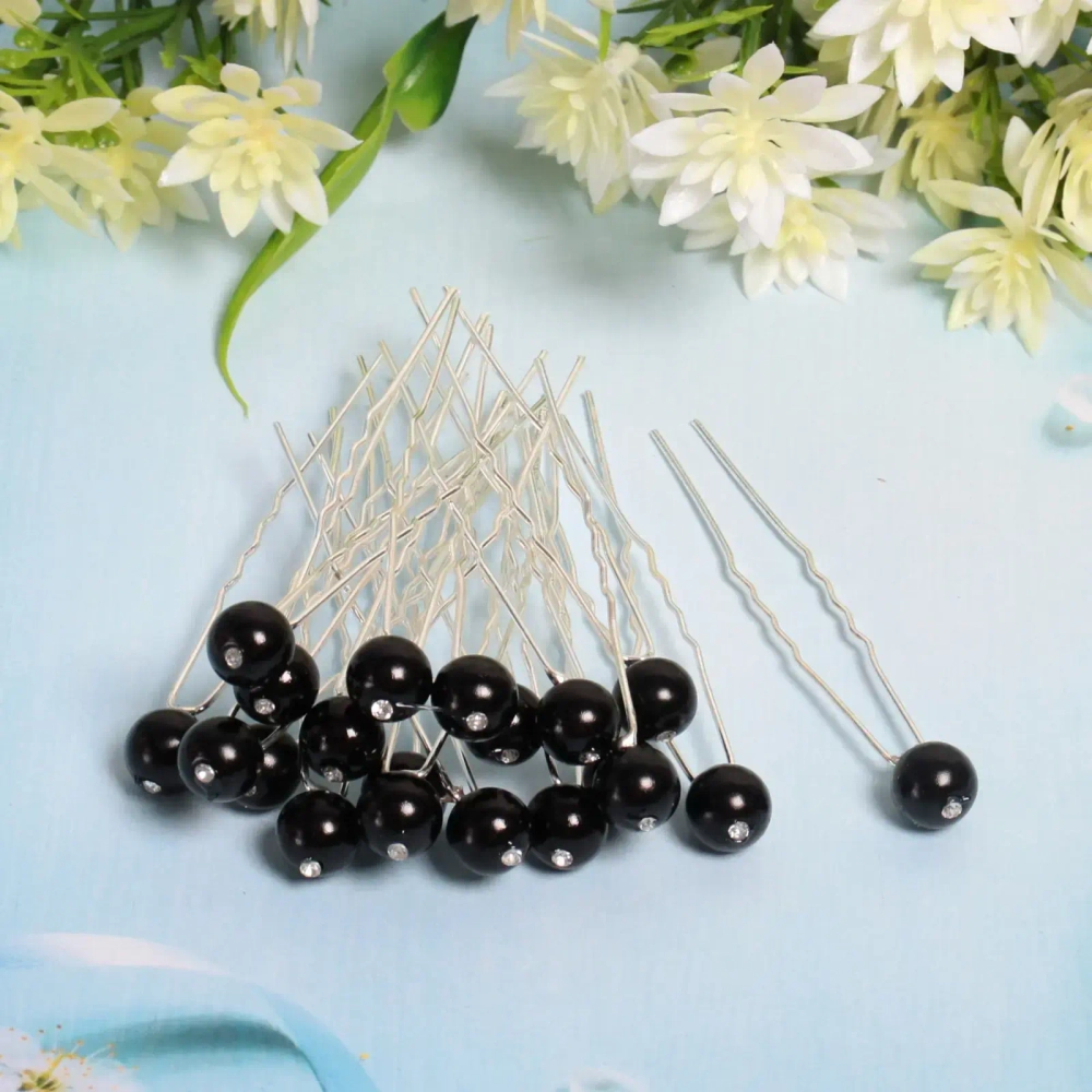 Шпильки для волос в тубе 20шт «Hair Beauty», жемчужинка, микс 4 цвета, d-0.8см