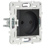 SKANDY Розетка без заземления без защитных шторок 10А SK-R02Bl черный IEK