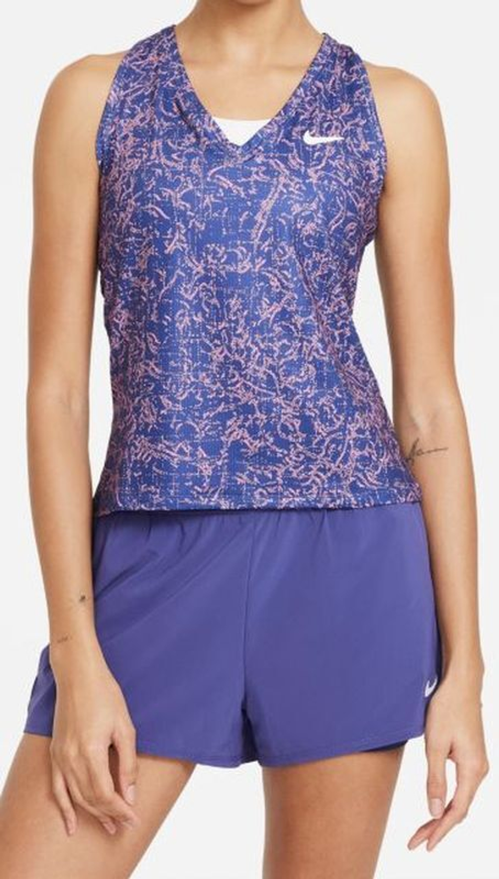 Женский топ теннисный Nike Court Victory Tank Print W - Фиолетовый