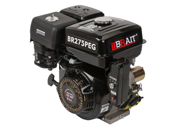 Двигатель бензиновый "BRAIT" BR275PEG (9 л.с., эл стартер, вал под шлицы)