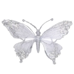 Украшение новогоднее «Бабочка - Изящный полет» 24.5*9*17 см, Серебро