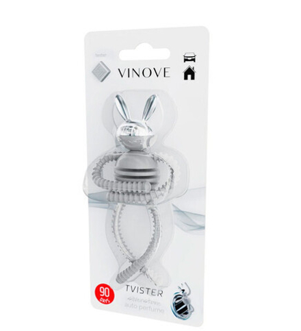 Ароматизатор для автомобиля VINOVE TVISTER/ серебристый/ SILVERSTONE/ СИЛЬВЕРСТОУН