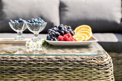 "Кальяри" журнальный столик из искусственного ротанга (гиацинт), цвет соломенный