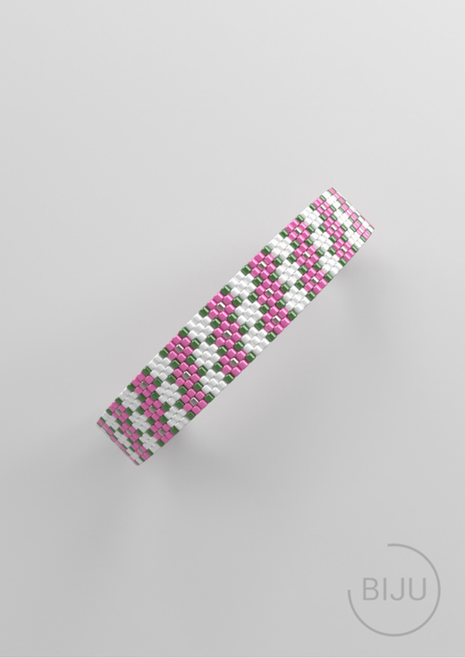 Схема PEYOTE, Схема браслета мозаичное плетение, узор из Miyuki Delica 11/0, файл PDF, №309