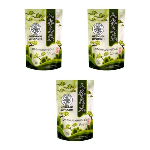 Чай улун Black dragon Женьшеневый 100 г, 3 шт