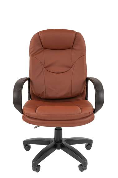 Офисное кресло Стандарт СТ-68 Россия экокожа коричн.