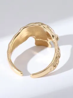 Кольцо "Настроение" череп, цвет золото, безразмерное