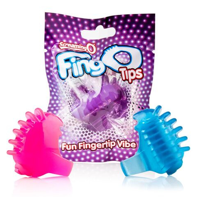 Голубой вибростимулятор на палец (Цвет: голубой)