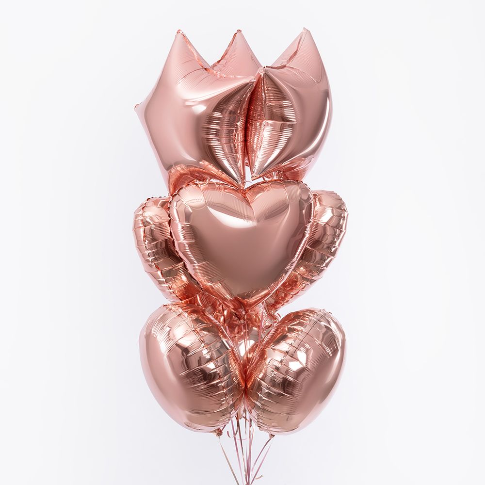 F Шар Звезда 18''/46 см, Розовое золото (БГ-15)  Изображение3