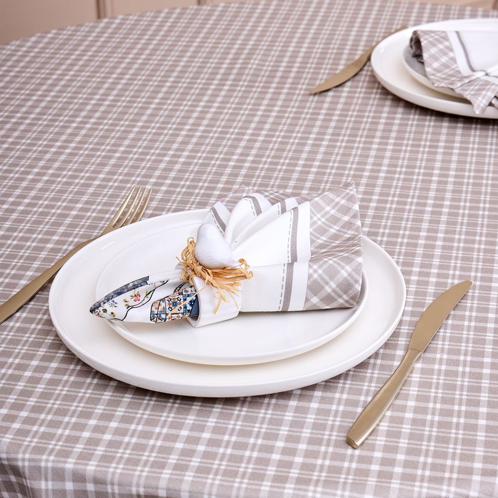 НАБОР САЛФЕТОК ИЗ 2-Х ШТ "FAMILY FARM" 40Х40СМ, ТВИЛ, КЛЕТКА