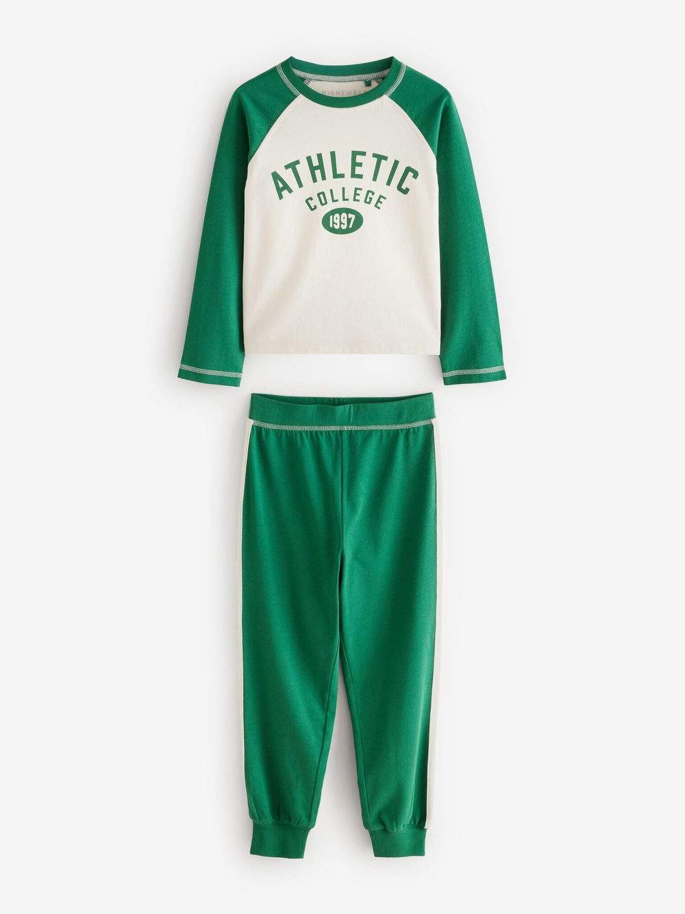 Пижама для девочки Next Q96-928, 3 шт., Зеленый, Серый