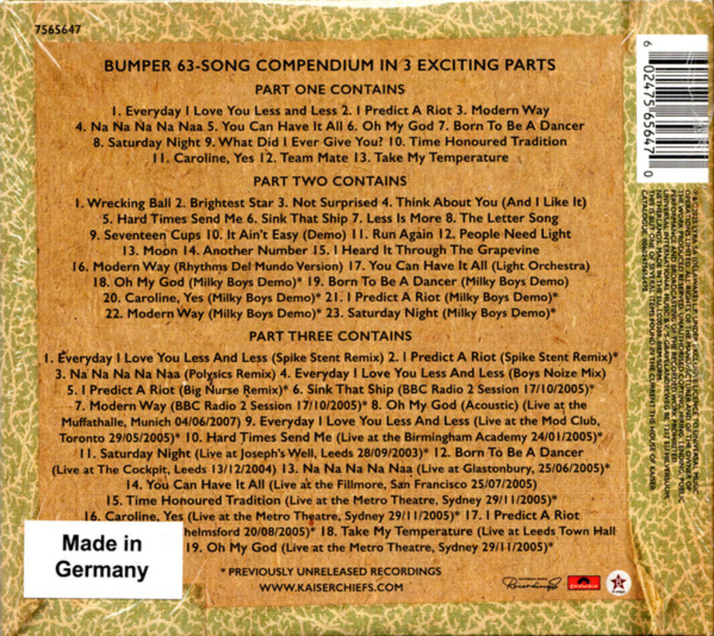 Kaiser Chiefs / Employment 20 (China Anniversary Edition)(3CD)