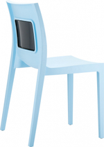 Стул пластиковый Siesta Contract Lucca-T, голубой##светло-голубой