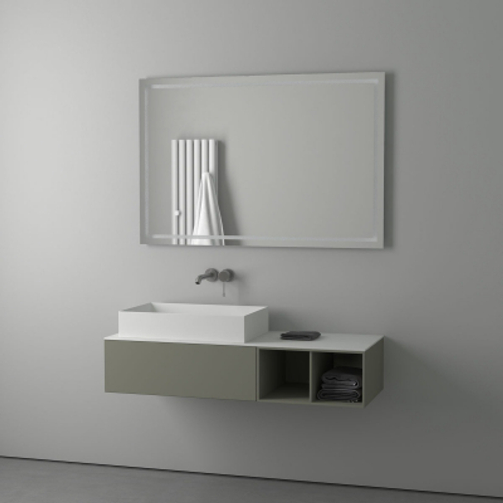 Зеркало Evoform со встроенным LED-светильником 35,5 W 120х80 см Без выключателя