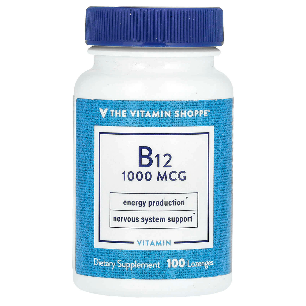The Vitamin Shoppe, Витамин B12, 1000 мкг, 100 пастилок