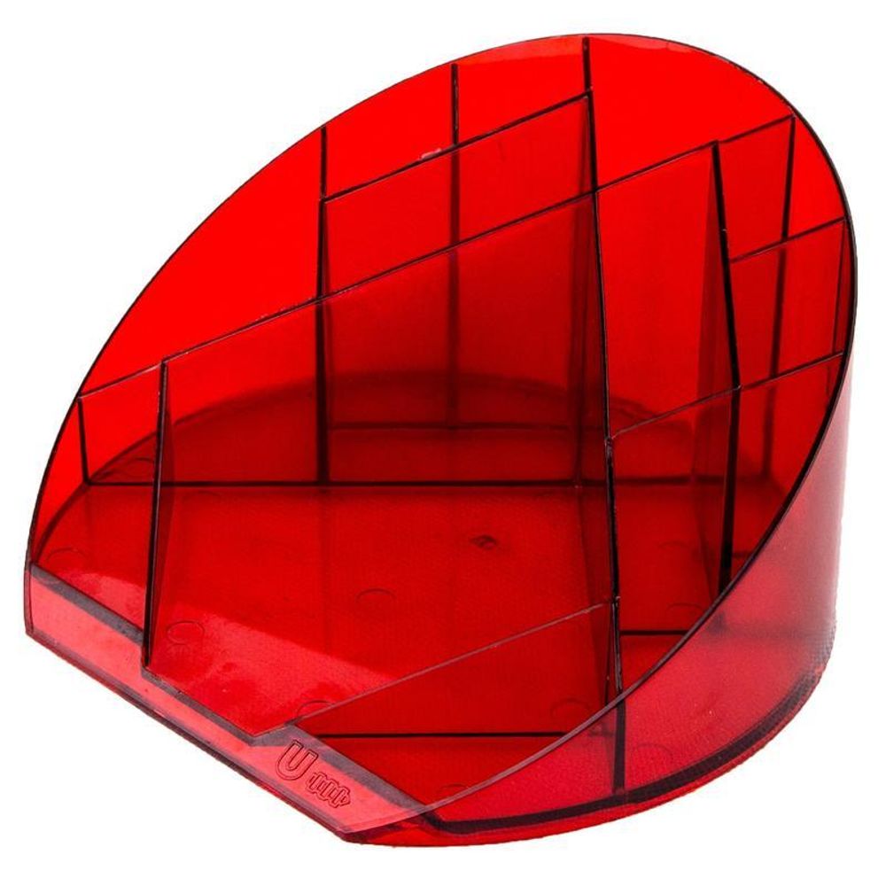 Настольная подставка Attache &quot;Яркий офис&quot;, пластиковая, тонированная красная