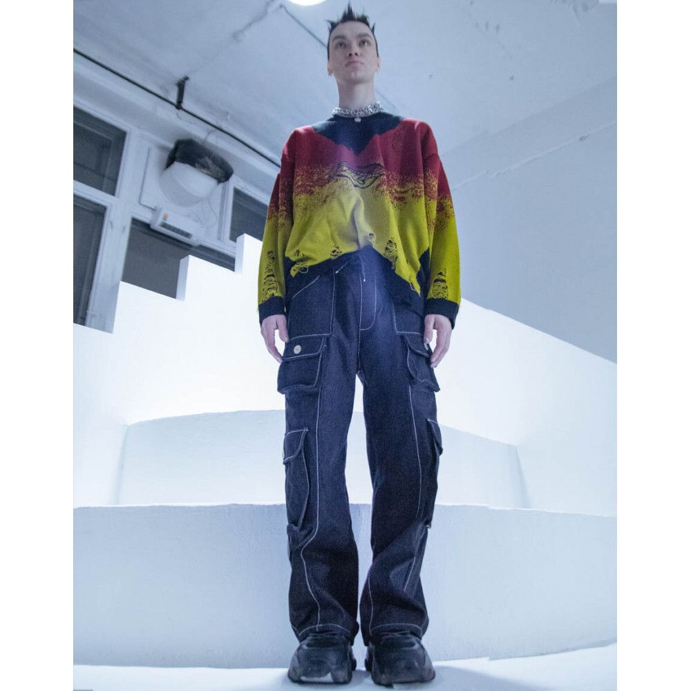 Купить Джинсы SoWhat? Карго Плотные Широкие Черные Джинсы SoWhat? Карго Плотные Широкие Черные