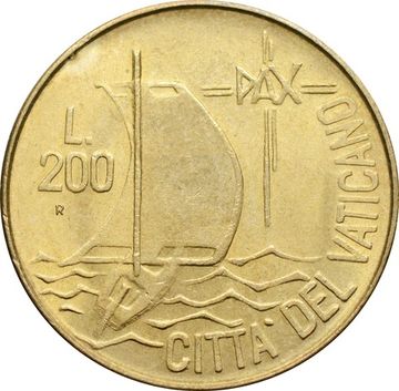 200 лир 1984 Ватикан