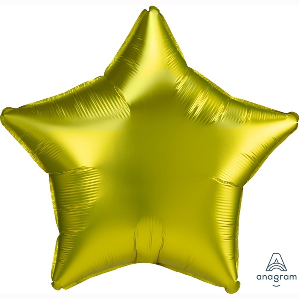 Фольгированная фигура, звезда, 19"/48СМ Сатин Lemon