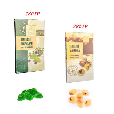 Мармелад Вологодский - Можжевеловый 280 гр и с Грецким орехом 280 гр