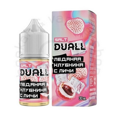 Безникотиновая жидкость для ЭСДН DUALL ZERO с ароматом ледяной клубники с личи, 28мл, 0мг/см3 (M)
