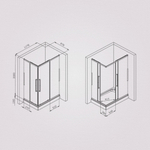 Душевой ограждение 120х90, без поддона AM.PM Func W84G-403-12090-MT