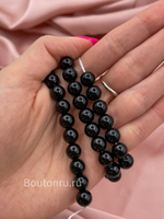 Жемчуг черный на нити