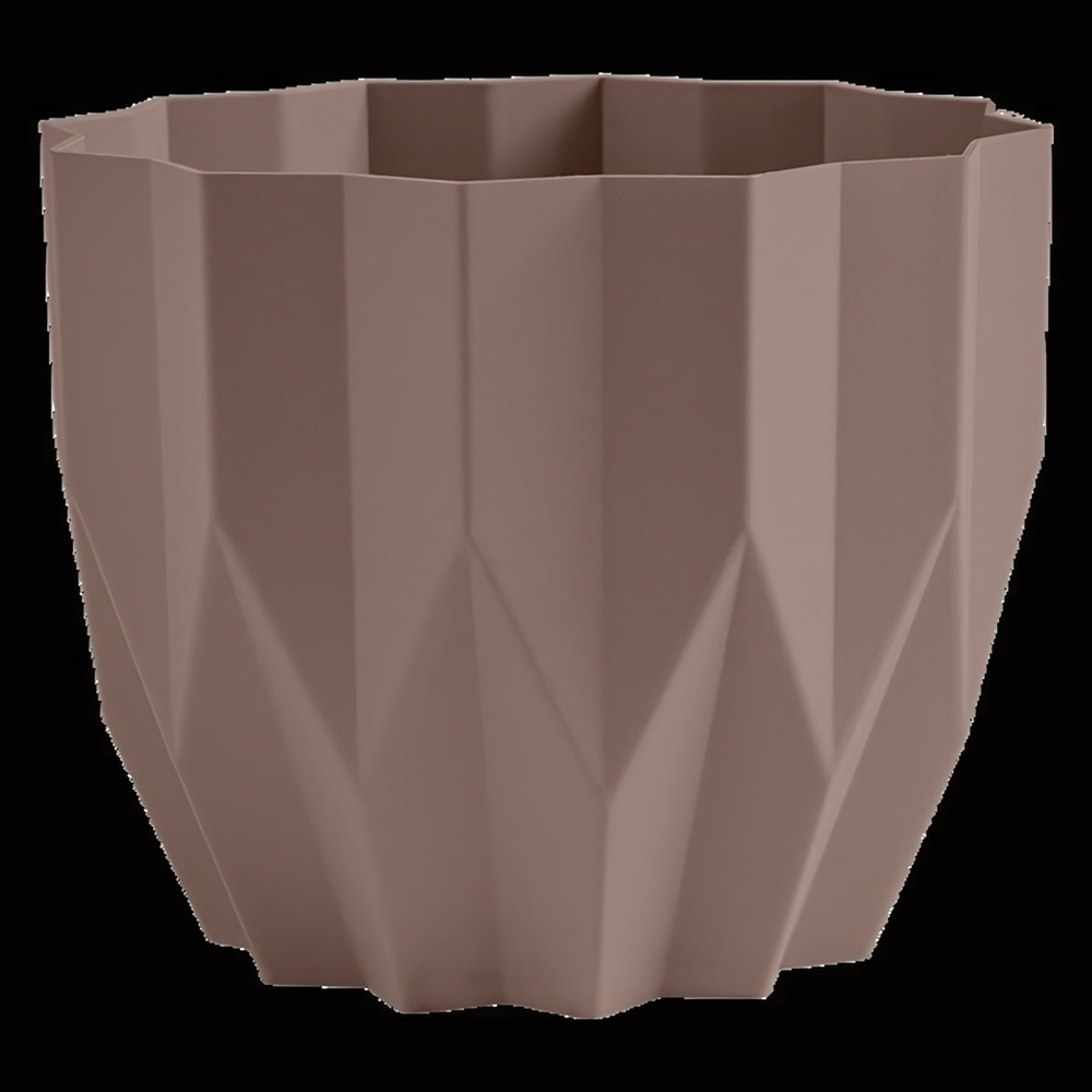 Кашпо для цветов пластиковое 0,8л d-13см «Геометрия» Мокачино