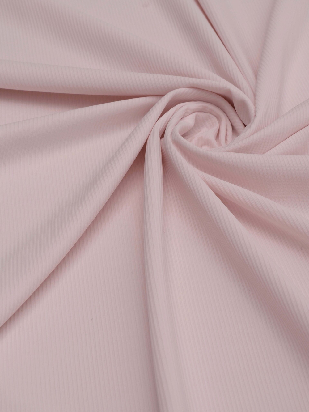 Микрофибра бельевая в рубчик матовая эластичная цвет светло-розовый метражом
