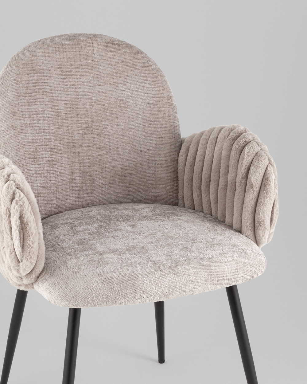 Стул обеденный Wave Stripes букле серый