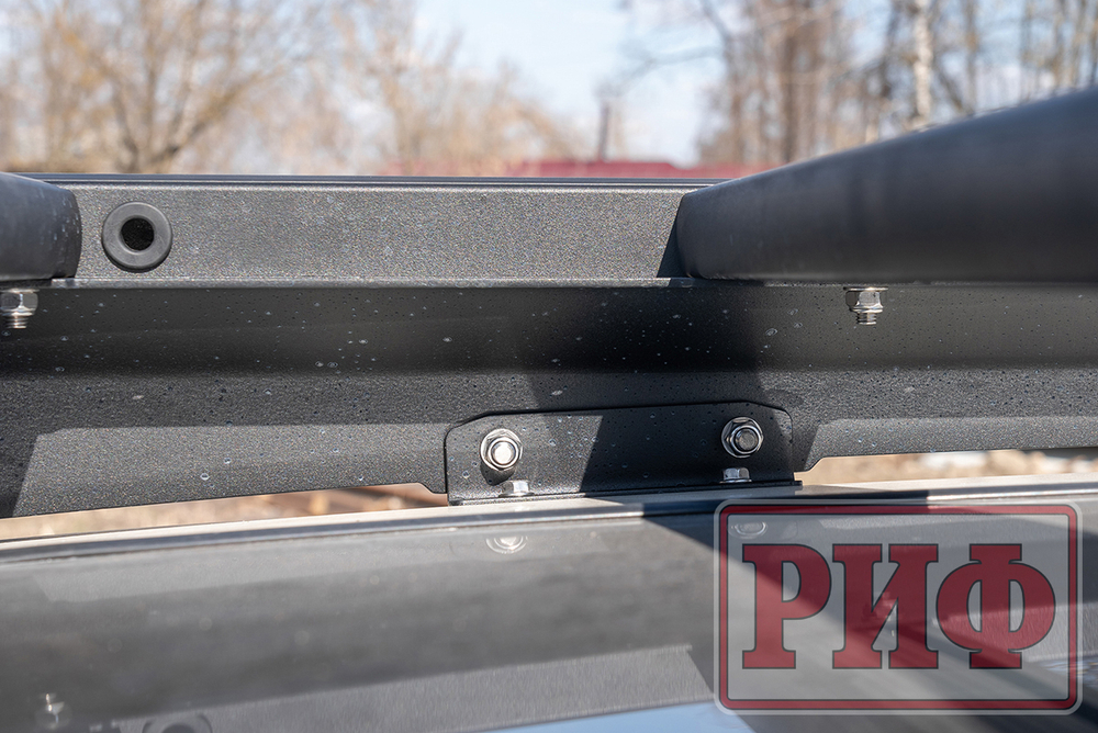 Багажник экспедиционный (платформа) алюминиевый 1150x2080 мм для Mitsubishi Pajero IV (с крепежом) РИФ