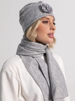 Комплект шапка и шарф (серый) КШШ01-50М LT Collection